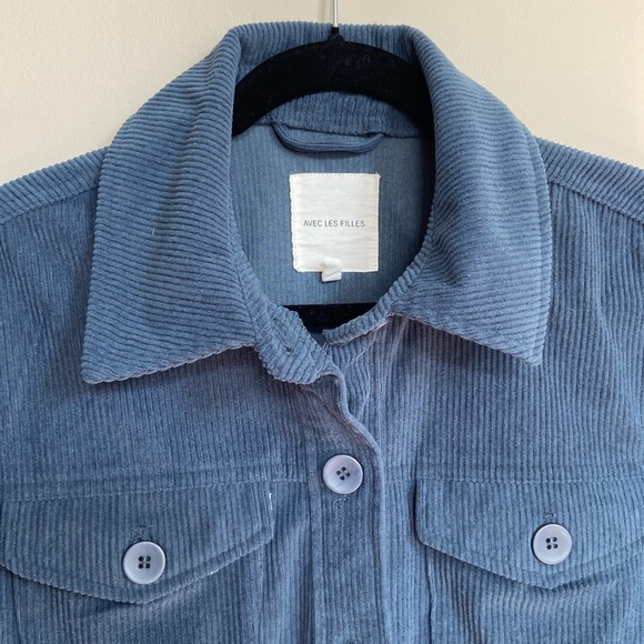 Avec Les Files Button Down Top, Corduroy, M - Picture 3 of 10